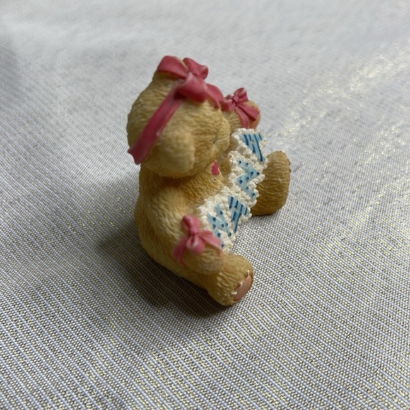 Vintage Nana Cherished Teddies Miniature Figurine Pink Blue Banner 1998 Enesco - Picture 5 of 8